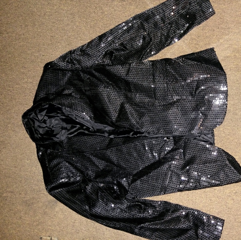 Men's black sequins blazer